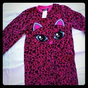 7\8 cozy footless leopard print onesie